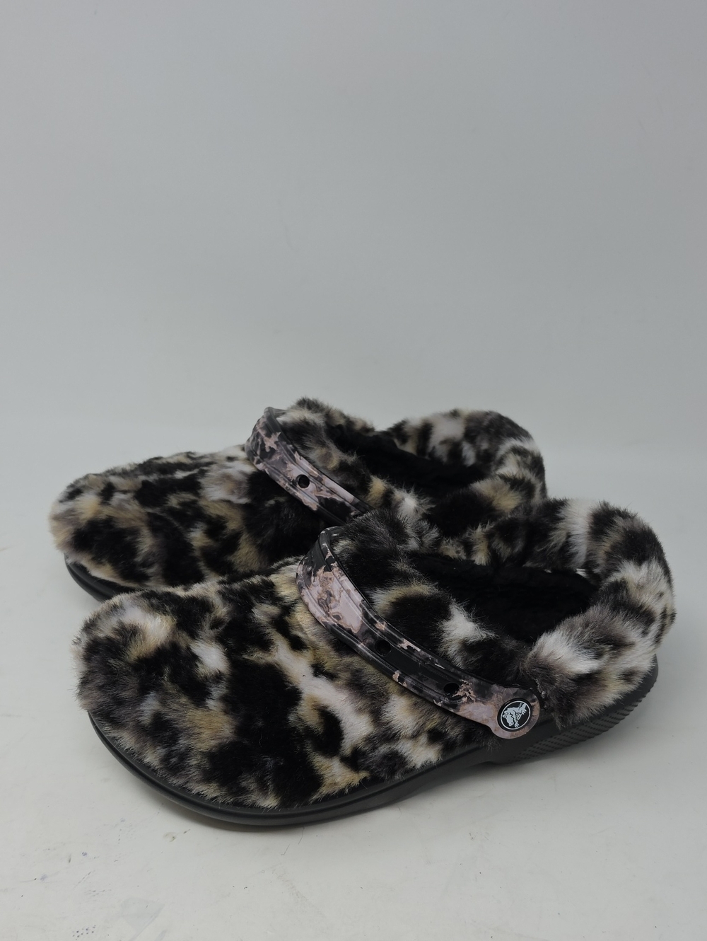 Crocs Classic Fur Sure Clogs Fuzzy Slippers Unisex Men 7 Women Size 9